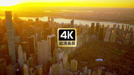 短视频素材朝阳中的城市建筑群