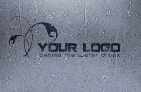 墙上水珠logo样机