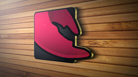 木纹墙3D立体效果logo样机