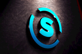 皮质墙上立体logo样机展示