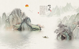 装饰画 花鸟画 新中式 山水 
