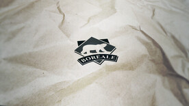 纸张背景特色立体logo样机