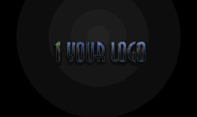 深色背景蓝色立体logo样机