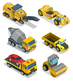 工程车插画