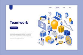 互联网扁平插画