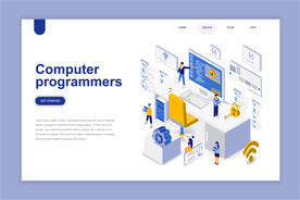 互联网扁平插画