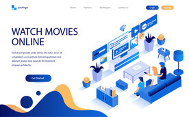 互联网扁平插画