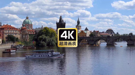 短视频素材河流两岸的城市