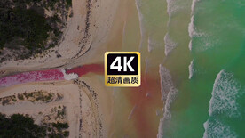 航拍素材热带海滩碧蓝沙滩美景