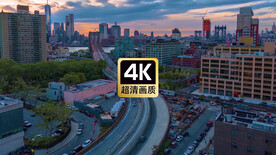 短视频素材昼夜交替城市街道建筑