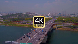 短视频素材跨海大桥上的车流