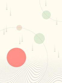 创意线条几何拼接海报 