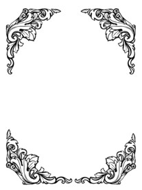 欧美卷花边框 