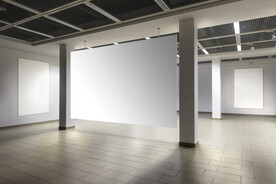 展厅光影海报展示样机素材