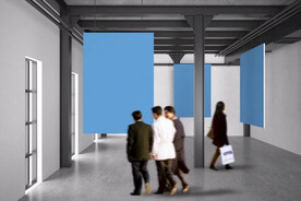 室内展厅展览大海报展示样机素材