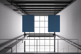 室内空中海报展示样机