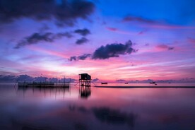 海边落日