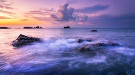海边落日