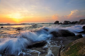 海边日落