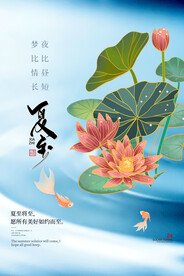 夏至节气传统活动宣传海报素材