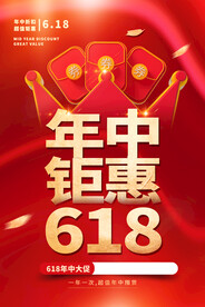 618狂欢促销活动宣传海报素材