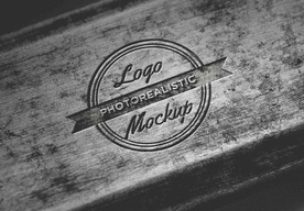 木纹材质logo样机