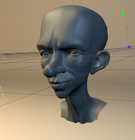 C4D模型人头像