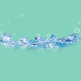 夏日清凉冰块插画元素