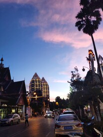 西双版纳的夕阳