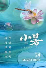 小暑节气传统活动宣传海报素材