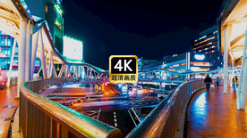 短视频素材夜晚城市街道美景