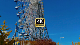 短视频素材游乐场里巨型摩天轮