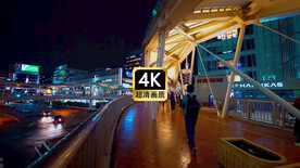短视频素材夜晚城市街道建筑群