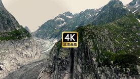 短视频素材航拍唯美远山美景