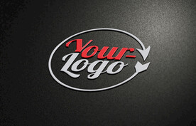 深色背景纹理质感的logo样机
