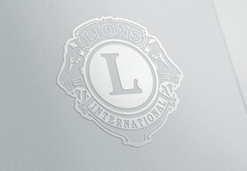 灰色背景凹凸logo样机素材