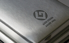金属材质上凹凸logo样机模板
