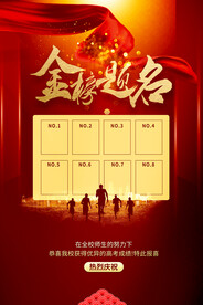 金榜题名毕业季活动宣传海报素材