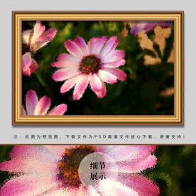 玛格丽特花朵油画