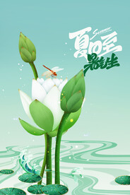 夏季节气传统活动宣传海报素材