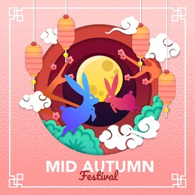 卡通中秋节  