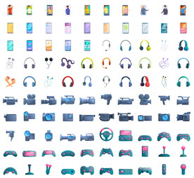 手机耳机摄像机手柄图标