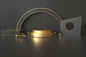 C4D黑金电商场景 