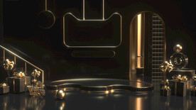 C4D黑金电商场景