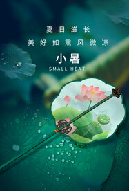 小暑节气传统活动海报素材