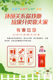 垃圾分类社会公益宣传海报素材