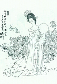 白描仕女画