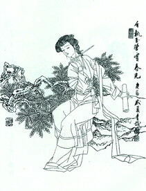 手执玉管写春光