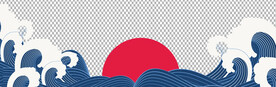 卡通海浪           