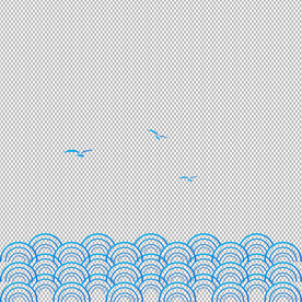 卡通海浪           